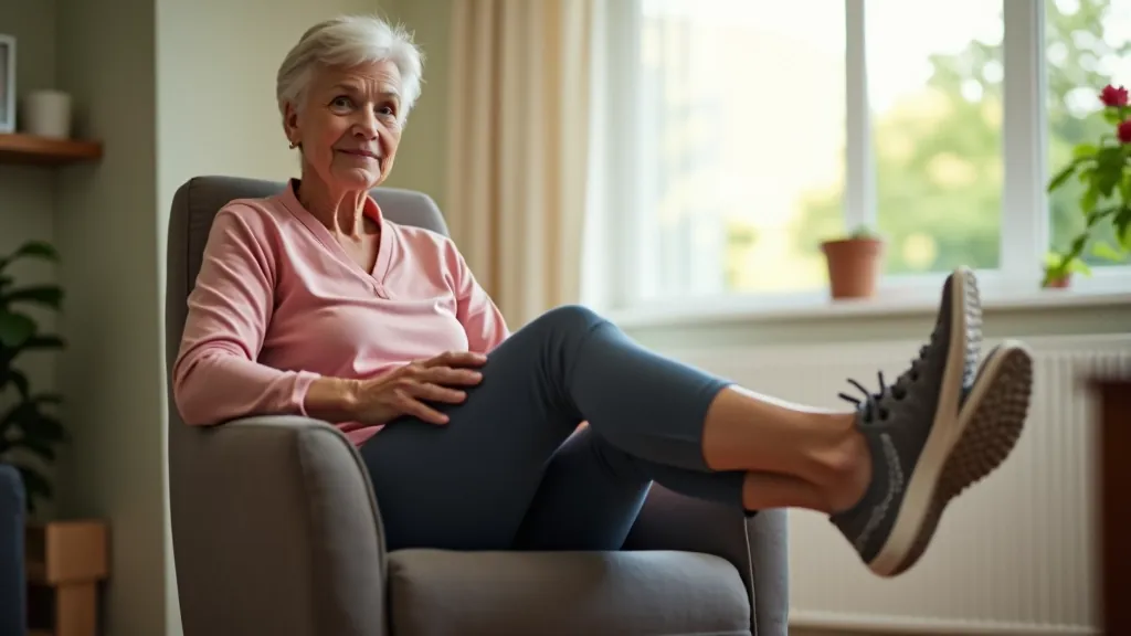 Close-up of someone's leg muscles during a simple exercise, showing proper form and alignment